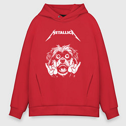 Мужское худи оверсайз Metallica rock dog