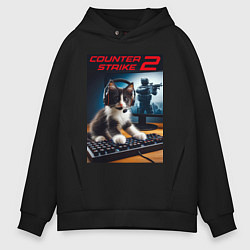 Мужское худи оверсайз Counter strike 2 - kitten