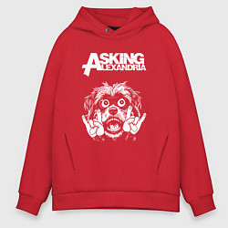 Мужское худи оверсайз Asking Alexandria rock dog