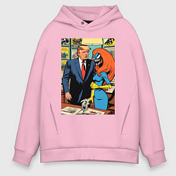 Мужское худи оверсайз Девушка симбиот - медовая ловушка для Дональда Тра