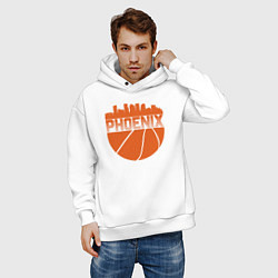 Толстовка оверсайз мужская Phoenix basketball, цвет: белый — фото 2