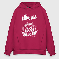 Мужское худи оверсайз Blink 182 rock dog