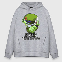 Мужское худи оверсайз Happy three friends - Flippy