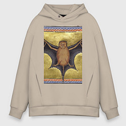 Мужское худи оверсайз Страдающее средневековье летучая мышь мем