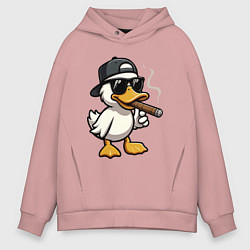 Мужское худи оверсайз Smoking duck