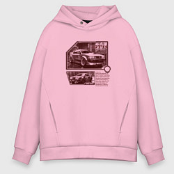 Мужское худи оверсайз Автомобили для стритрейсинга