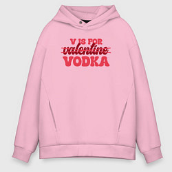 Мужское худи оверсайз V is for vodka