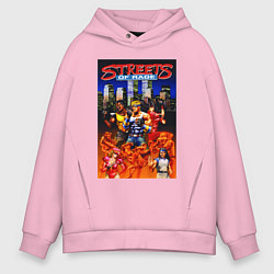 Мужское худи оверсайз Streets of rage - bare knuckle