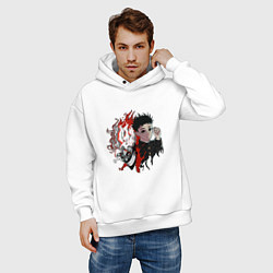 Толстовка оверсайз мужская Дандадан: Окарун, цвет: белый — фото 2