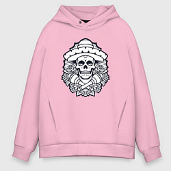 Мужское худи оверсайз Mexico skull