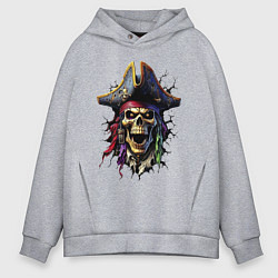 Мужское худи оверсайз Пиратский череп
