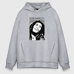 Мужское худи оверсайз Боб Марли абстрактный портрет