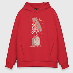 Мужское худи оверсайз Скейтер на кладбище