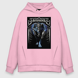 Мужское худи оверсайз Metallica thrash metal style - wolf