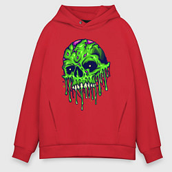 Мужское худи оверсайз Green skull
