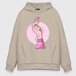 Мужское худи оверсайз Сердечко