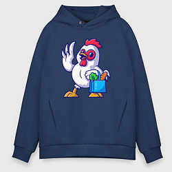 Мужское худи оверсайз Петушок с продуктами