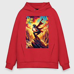 Мужское худи оверсайз Mick Jagger -mountain fantasy