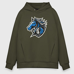 Толстовка оверсайз мужская Mavericks team, цвет: хаки