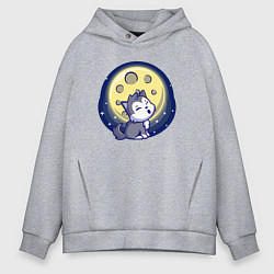 Мужское худи оверсайз Moon wolf