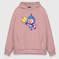 Мужское худи оверсайз Белочка в космосе