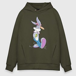 Мужское худи оверсайз Bugs Bunny in the sneakers