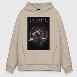 Толстовка оверсайз мужская Quake champions Anarki, цвет: миндальный