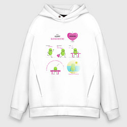 Мужское худи оверсайз Комикс про семечку, или история одной бобовой