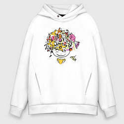 Мужское худи оверсайз Весенняя девчонка