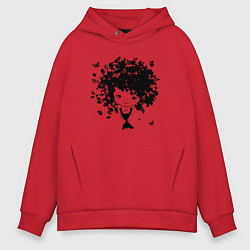 Мужское худи оверсайз Милая весенняя девчонка