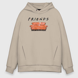 Мужское худи оверсайз Friends - logo