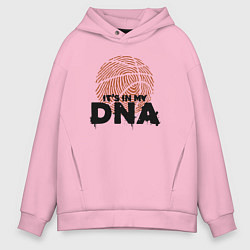 Толстовка оверсайз мужская ДНК баскетбола, цвет: светло-розовый
