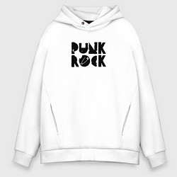 Мужское худи оверсайз Punk Rock in black