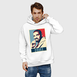 Толстовка оверсайз мужская Drake obey, цвет: белый — фото 2