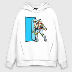 Мужское худи оверсайз Астронавт открывает дверь в неизведанное