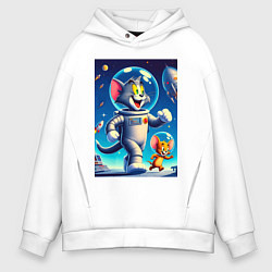 Мужское худи оверсайз Космонавты Том и Джерри