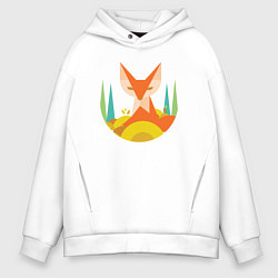 Мужское худи оверсайз Forest fox