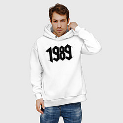 Толстовка оверсайз мужская 1989 год в стиле ретро, цвет: белый — фото 2