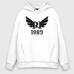 Толстовка оверсайз мужская Крылатый 1989, цвет: белый