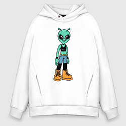 Мужское худи оверсайз Девочка инопланетянин