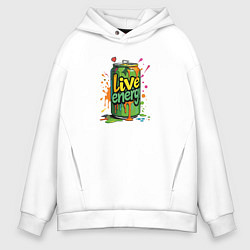 Мужское худи оверсайз Напиток с живительной энергией