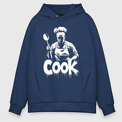 Мужское худи оверсайз Повар с большой ложкой
