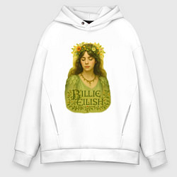 Мужское худи оверсайз Билли Айлиш с венком из цветов на голове