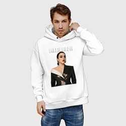 Толстовка оверсайз мужская Билли Айлиш в черном костюме, цвет: белый — фото 2