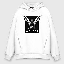 Мужское худи оверсайз Сварщик с крыльями