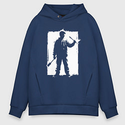 Мужское худи оверсайз Художник в белом штрихе