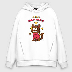 Мужское худи оверсайз Meow means magic