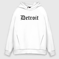 Толстовка оверсайз мужская Detroit Michigan - USA, цвет: белый