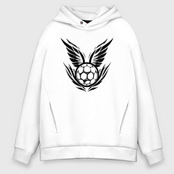 Мужское худи оверсайз Крылатый мяч гандбол