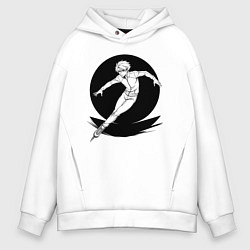 Мужское худи оверсайз Конькобежец аниме